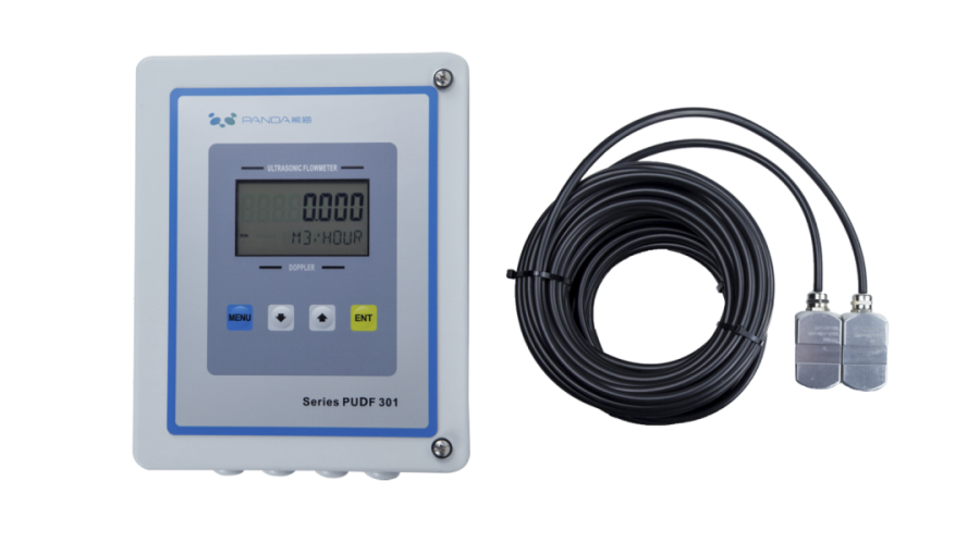 Wall-mounted Doppler ultrasonic flowmeter